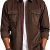 Amazon: $12.59 ($27.99) Mens Corduroy Shirt Jacket Lighweight Twill Jackets Long Sleeve Button Down Shacket