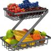 Amazon: $12.44 ($24.88) Metal 2-Tier Fruit Basket Bowl Screw-Free Assembly, Separate 2 Vegetable Baskets