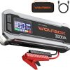 Amazon : $51.49 ($158.99) WOLFBOX 3000A Jump Starter,12V Car Battery Jump Starter with LED Displays,65 Watt Quick Charge,16000mAh Portable Jump Starter Battery Pack(8L Gas 6L Diesel Engine) with Booster,LED Light,Jumper Cables
