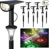 Amazon : $18.99 ($49.99) Airmee Solar Spot Lights Outdoor, [31 LED/6 Pack/11 Lighting Modes] Spotlights with Color Changing Decorations, IP68 Waterproof Solar Lights for Outside Yard Garden Pathway, Cold White+Multicolor