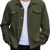 Amazon : $16.00 ($39.98)  COOFANDY Men Denim Plain Jacket Ightweight Cotton Trucker Jacket Jean Utility Casual Canvas Jacket Army Green