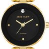 Amazon : $23.95 ($75.00)  Anne Klein Women's Genuine Diamond Dial Bangle Watch Black/Gold