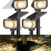 Amazon : $9.99 ($39.99)  Solar Spot Lights Outdoor, FabStyl Spotlights Waterproof with Detachable Lens, Dusk-to-Dawn Solar Wall Lights LED Solar Pathway Lights for Yard, Garden, Patio, Outside Landscape (Warm White, 4 Pack)