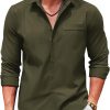 Amazon : $12.49 ($24.99) COOFANDY Mens Cuban Guayabera Shirts Casual Button Down Shirts Long Sleeve Linen Shirts Summer Beach
