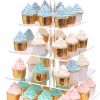 Amazon: $14.50 ($29.00) 5 Tier Cupcake Stand, Clear Acrylic Cupcake Holder – Square Tower Display for Dessert Table LED Light String