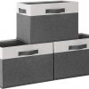 Amazon: $8.74 ($31.99) Storage Bins [3-Pack] Large Fabric Storage Bins for Shelves, Sturdy Closet Storage Bins