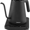 Amazon : $49.97 ($99.95)  Cuisinart GK-1 Digital Goose Neck Kettle, Precision Gooseneck Spout Designed for Precise Pour Control that Holds 1-Liter, 1200-Watt Allows for Quick Heat Up, Stainless Steel,Black
