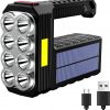 Amazon: $12.79 ($39.99) Solar Flashlight Rechargeable 8 LED Handheld with COB Sidelight, High Lumens 3 Modes