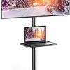Amazon: $36.71 ($69.99)  PERLESMITH Mobile TV Cart with Wheels for 23-60 Inch LCD LED OLED Flat Curved Screen Outdoor TVs Height Adjustable Shelf Floor Stand Holds up to 55lbs Monitor TV Holder with Tray Max VESA 400x400mm