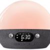 Amazon : $27.49 ($54.99)  Sound Machine, Sunrise Alarm Clock w/Bluetooth Speaker, White Noise for Sleep, Wake up Light Alarm Clocks for Bedrooms, Heavy Sleeper, Dimmable Night Lights Sunset Lamp, for Baby Kids Adults