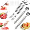 Amazon: $4.99 ($9.99) 2-in-1 Watermelon Fork Slicer Cutter,104 Pcs Watermelon Forks Slicer Melon Baller Scoop Set