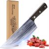 Amazon:$12.99 ($25.96)HolaFolks Chef Knife, Anti-Rust Oil Coating Dividing Knife Boning Knife Hand Forged High Carbon Steel Butcher Knife For BBQ Home Kitchen Restaurant Cooking Camping