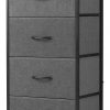 Amazon: $29.96 ($39.89) Dresser for Bedroom 4 Storage, Tall Fabric Closet Chests Organizer Tower Furniture with Wooden Top Metal Frame