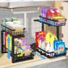 Amazon : $16.90 ($69.99)  2 Pack Under Sink Organizer, Metal Slide out Sink Shelf Pull Out Cabinet Organizer Shelf, Kitchen Bathroom Organizers and Storage Metal Sliding Drawer, Multi-Purpose Storage for Home,Laundry Room