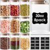 Amazon : $14.99 ($29.99)  8 Pack Glass Food Storage Containers Jars with Airtight Bamboo Lid, 30oz Pantry Organization Jar for Spice, Tea, Flour & Sugar Container, Canister Set for Kitchen Counter, Glass Terrarium