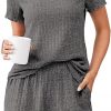 Amazon: $8.99 ($17.99) Pajamas Sets for Women Ribbed Knit Lounge Sets Soft Short Sleeve Floral Hems Pjs Casual
