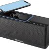 Amazon : $14.99 ($29.99)  Emerson ER-BTW100 Portable Bluetooth Speaker with 20 Watt Stereo, QI Wireless Charging, Hands Free Calling and Additional USB Charging, Black
