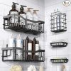 Amazon  : $17.08 ($69.99)  EUDELE Shower Caddy 5 Pack,Adhesive Shower Organizer for Bathroom Storage&Home Decor&Kitchen,No Drilling,Large Capacity,Rustproof Stainless Steel Bathroom Organizer,Shower Shelves for Inside Shower