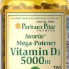 Amazon : $3.22 ($5.38)  Puritan's Pride Vitamin D3 5,000 IU Bolsters Immunity for Immune System Support and Healthy Bones and Teeth Softgels, Packaging May Vary, Unflavored, 200 Count