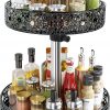 Amazon: $12.49 ($24.99) Lazy Susan Organizer 2 Tier, 9 &10 Inch Turntable Height Adjustable, Metal Steel Rotating Spice Rack