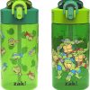 Amazon : $10.99 ($17.99) Zak Designs Teenage Mutant Ninja Turtles Kids Water Bottle For School or Travel, 16oz 2 Count (Pack of 1) Durable Plastic Water Bottle With Straw, Handle, and Leak-Proof, Pop-Up Spout Cover (TMNT)