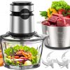 Amazon: $19.99 ($49.99) Food Processor, 500W Electric Meat Grinder Food Chopper with Two 8 Cup Bowls