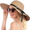 Amazon: $7.49 ($14.99) Womens Straw Hat Wide Brim Floppy Beach Sun Hat for Women UPF 50+ Adjustable Strap