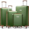 Amazon:$99.99 ($199.99)Lulusail LARVENDER Luggage Sets 4 Piece, Expandable(Only 24''&28'') ABS Suitcase with 360° Spinner Wheels, Durable Luggage Sets Clearance Carry On Luggage Suitcase Set For Women Men, Green