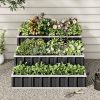 Amazon:$47.49 ($69.99)  YITAHOME 4x4x2FT 3 Tiers Large Raised Garden Bed, 3 Installation Methods for DIY Outdoor Metal Patio Planter Box with Gloves and Reinforced Frame for Deep-Rooted Plants Vegetables Flowers (Dark Gray)