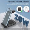 Amazon:$14.99 ($29.99)Minthouz Wireless Charger, 3 in 1 Fast Wireless Charging Station with 20W Adapter for Multiple Devices Apple Watch, AirPods, Wireless Charger Stand Compatible with iPhone 14/13/12/11 Series