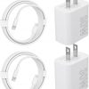 Amazon:$5.99 ($19.99)30W iPhone USB C Charger, 2 Pack USB C Wall Fast Charger Adapter with 2 Pack 6FT Type C to Lightning Cable for iPhone 14 13 12 11 Pro Max XR XS X,iPad