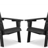 Amazon:$129.99 ($259.99)Cecarol Adirondack Chairs Set of 2, Outdoor Fire Pit Chair with Cup Holder, Adirondack Patio Chair Weather Resistant for Outside, Porch, Lawn, Garden- AC01S, Black