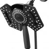 Amazon:$25.59 ($79.99)Black Shower Head with Handheld High Pressure: 2-in-1 Shower Head with Rainfall Shower Head & Handheld Shower head Use Together or Separately, Detachable Shower Head with Hose, 2.5GPM