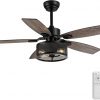 Amazon:$59.99 ($99.99)BreezeArt 42 Inch Ceiling Fans with Lights and Remote/APP Control, Ceiling Fan for Bedroom Living Room and Patio, Caged Ceiling Fan for Indoor and Outdoor