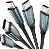 Amazon:$7.49 ($14.99)USB C to USB C Charging Cable 5Pack 60W Type C Fast 6ft Long Charger Cord for Apple iPhone 15 Por Max Plus/MacBook/iPad/Android Samsung Galaxy S22 S23