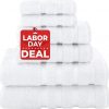 Amazon :$31.95 ($79.99)American Soft Linen Luxury 6 Piece Towel Set, 2 Bath Towels 2 Hand Towels 2 Washcloths, 100% Cotton Turkish Towels for Bathroom, White Towel Sets