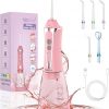 Amazon:$9.44 ($32.99)Water Dental Flosser Pick for Teeth, H2ofloss Portable Cordless Oral Irrigator, Rechargeable IPX7 Waterproof Waterflosser 300 ML Travel Flossing for Teeth, Gums, Braces Cleaning (Pink)