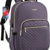 Amazon:$31.98 ($39.98)LOVEVOOK Laptop Backpack Purse for Women, Large Capacity Travel Business Computer Work Bag, Quilted Casual Nurse Backpack for Womens, Fit 15.6 Inch Laptop with USB Port, Purple Grey