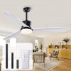 Amazon :$79.99 ($129.99)Wood Ceiling Fans with Lights: 52 Inch Outdoor Ceiling Fan with and Lights Remote Noiseless DC Motor 3 Downrods 6 Speeds Timing Reversible Modern Ceiling Fan for Outdoor Patio Indoor-Black/White