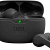 Amazon : $29.95 ($49.95) JBL Vibe Beam - True Wireless JBL Deep Bass Sound Earbuds, Bluetooth 5.2, Water & Dust Resistant, Hands-free call with VoiceAware, Up to 32 hours of battery life (Black)