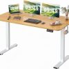 Amazon : $98.99 ($174.99)  Furmax Electric Height Adjustable Standing Desk Large 55 x 24 Inches Sit Stand up Desk Home Office Computer Desk Memory Preset with T-Shaped Metal Bracket, Wood