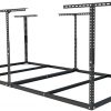 Amazon : $93.99 ($129.99) FLEXIMOUNTS 4x8 Overhead Garage Storage Rack without Decking,Garage Storage Organization System,Heavy Duty Metal Garage Ceiling Storage Racks,600lbs Weight Capacity,Black