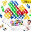 Amazon: $6.49 ($14.99) 48 Pcs Tetra Tower Stacking Game Balance Blocks, Tetris Board Game Stack Attack