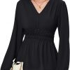 Amazon: $6.79 ($24.99) Women’s Elegant V Neck Peplum Tops Shirred Elastic Waist Long Sleeve Shirts Wrap