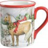 Amazon : $36.86 ($55.00)  Certified International Christmas on The Farm 18 oz. Mug, Set of 4 Assorted Designs, 4 Count (Pack of 1), Multicolor