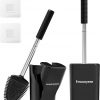 Amazon : $9.99 ($19.99)    Fowooyeen Silicone Toilet Brush and Holder Set, Automatic Toilet Bowl Brushes with Ventilation Slots Base for Bathroom, Compact Size Cleaning Supplies Toilet Cleaner Brush Black (Black, 2 Pack)