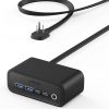 Amazon : $33.99 ($55.99)  Anker 525 Charging Station, 5 ft Thin Cord and Flat Plug, 7-in-1 USB C Power Strip for iPhone 15/14, 3 AC, 2 USB A, 2 USB C,65W Power Delivery Desktop Accessory for MacBook Pro,Office (Phantom Black)