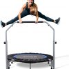 Amazon : $99.99 ($162.49)  BCAN 40/48'' Foldable Mini Trampoline Max Load 330lbs/440lbs, Fitness Rebounder with Adjustable Foam Handle, Exercise Trampoline for Adults Indoor/Garden Workout