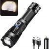 Amazon:$9.99 ($19.98)LED Flashlights, 10000 Lumen Super Bright Tactical Flashlight, Rechargeable Flash Light, 5 Modes Zoomable Waterproof Flash Lights for Emergency, Camping, Hiking, Outdoor, Home
