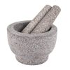 Amazon: $16.19 ($26.99) Mortar and Pestle Set,Heavy Duty,Unpolished Granite,6 Inch-2Cup Capacity